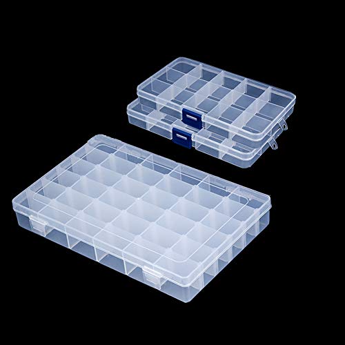 Snowkingdom Plastic Grid Box Storage Organizer Case for Display Col...