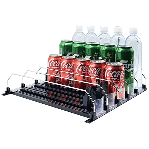 Soda Can Organizer for Refrigerator-Automatic Pusher Glide, 12oz 16...