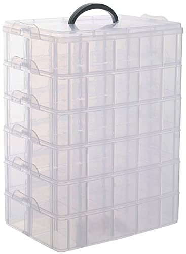 Sooyee 6-Tier Stackable Craft Organizers and Storage Box with 60 Co...