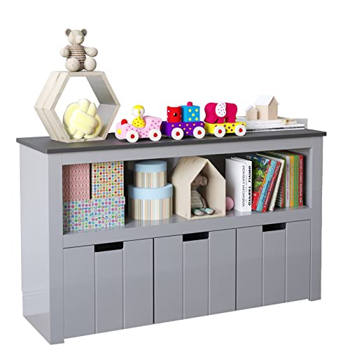SOSPIRO Kids Toy Storage Organizer with Bins, Toy Storage Cabinet w...