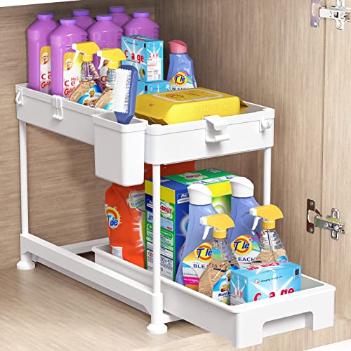 SPACEKEEPER Under Sink Organizer, Sliding Cabinet Basket Organizer ...