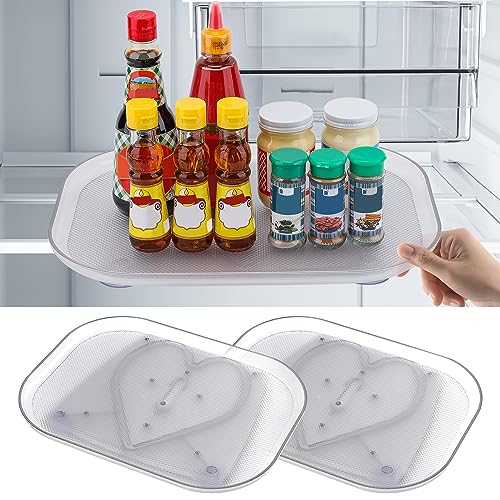 Square Lazy Susan for Refrigerator, ANTAND Rectangle Lazy Susan Org...