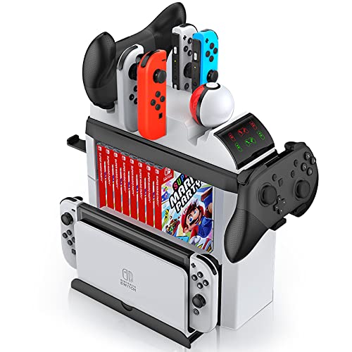 Switch Games Organizer Holder and Charging Dock for Nintendo Switch...