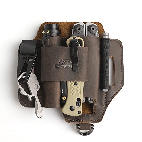Topstache Leather Multitool Sheath,EDC Belt Organizer for Work and ...