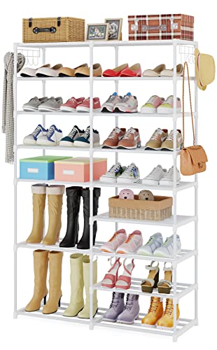 Tribesigns 32-40 Pairs Shoe Storage Shelf, 9 Tiers Stackable Shoe T...