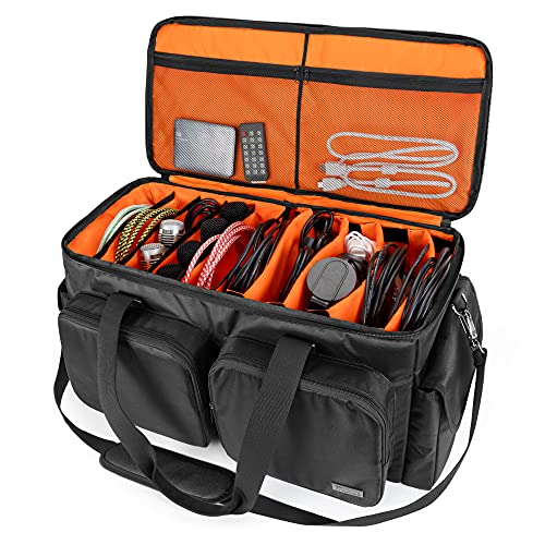 Trunab DJ Cable File Bag with Detachable Padded Bottom and Dividers...