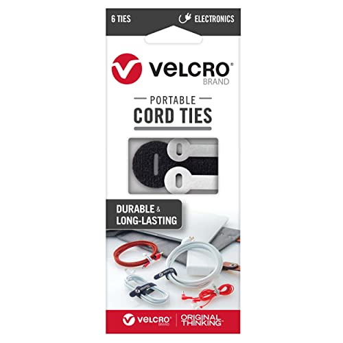 VELCRO Brand Portable Cord Organizer Ties | Organize Headphone Wire...