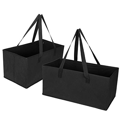 VENO 2 Packs Extra Large Reusable Grocery Shopping Bags, Storage Bo...