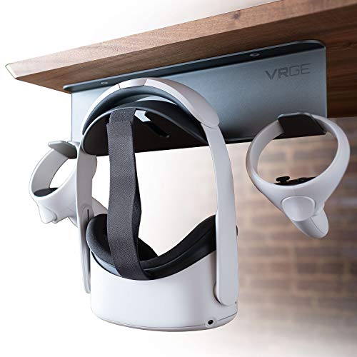 VRGE VR Stand Under Desk Storage Display Hook Organizer - Premium M...
