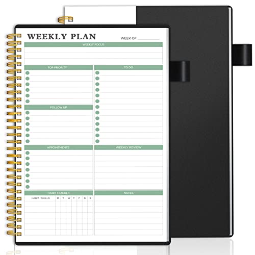 Weekly Planner Undated, ALLTREE Weekly Goals Notebook, Weekly To Do...