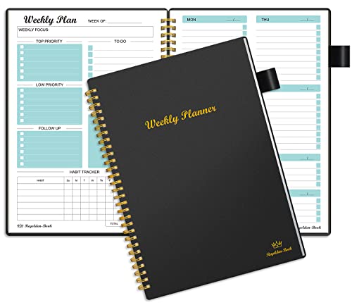 Weekly Planner Undated, Weekly Goals Schedule Planner Regolden-Book...