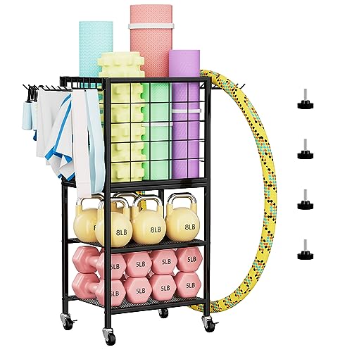 Weight Rack for Home Gym, Workout Equipment Storage Organizer, Home...