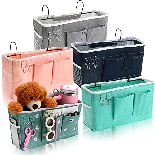Wesiti 5 Pieces Bedside Caddy for Bunk Bed College Dorm Essentials ...