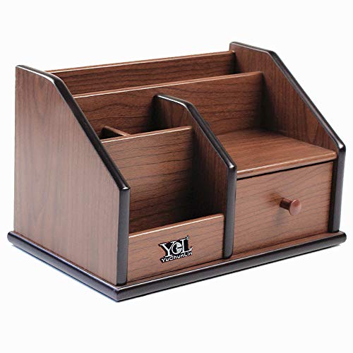 Wooden desk organizer with Drawer,Multifunctional Office & Home Sto...