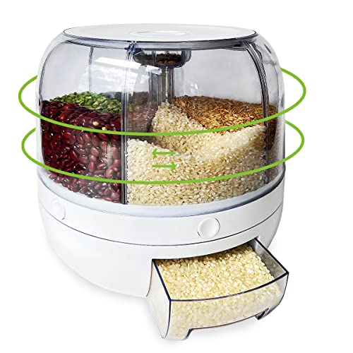WOWZILLA Snurra Rice & Dry Food Round Dispenser 13 lbs, Kitchen org...