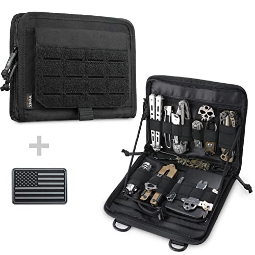 WYNEX Tactical Folding Admin Pouch, Molle Tool Bag of Laser-Cut Des...