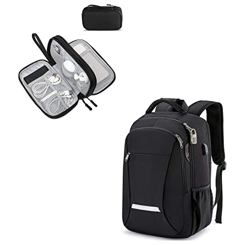 XQXA Bundle-Laptop Backpack for Men with USB Charging Water Resista...