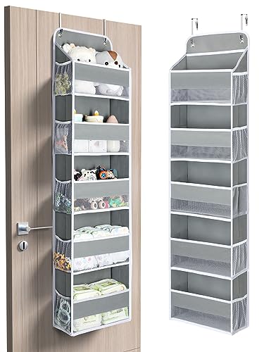 Yecaye 1 Pack Over the Door Organizer with 5 Bins 10 Side Pockets, ...