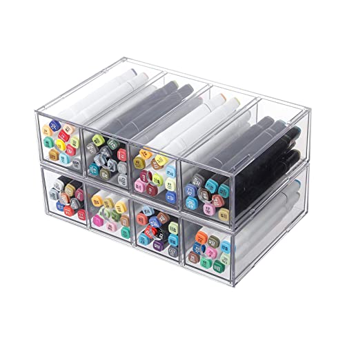 Yesesion Clear Pen Organizer, Plastic Home Office Storage Drawers, ...