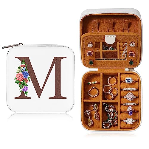 Yesteel Initial Travel Jewelry Case Jewelry Boxes for Women Jewelry...