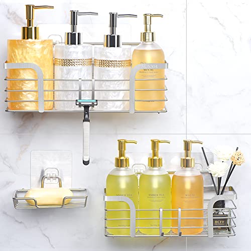 Yougai Shower Caddy Shower Shelf with Soap Dish and 4 Hooks, SUS304...