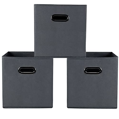 Yunkeeeper storage bins Cubes, Fabric Cube Organizer with Handle, F...