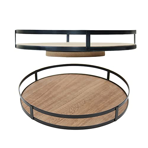 12  Wood Lazy Susan,Wooden Lazy Susan Organizer Display Stand,Turnt...