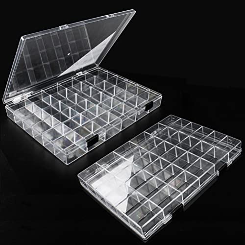 36 Grids Clear Plastic Organizer Box, Craft Storage Container for B...