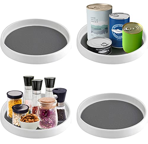 4 Pack Lazy Susan Turntable, 10 Inch Non-Slip Lazy Susan Cabinet Or...