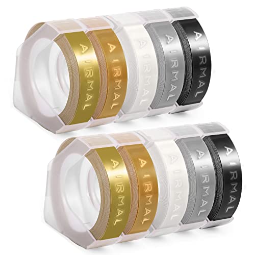 Airmall 10x Compatible Omega Label Tape for Embossing Tape 9mm, 3D ...