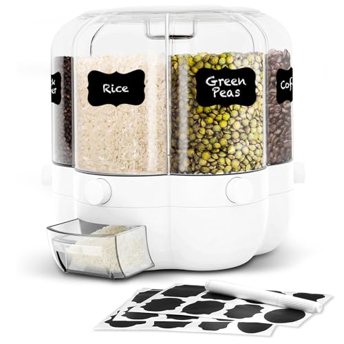 Ample Seed Rotating Rice and Grain Dispenser Kitchen, 20lb Rotating...