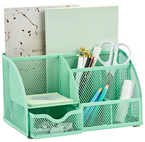 Annova Mesh Desk Organizer Office with 7 Compartments + Drawer Desk...