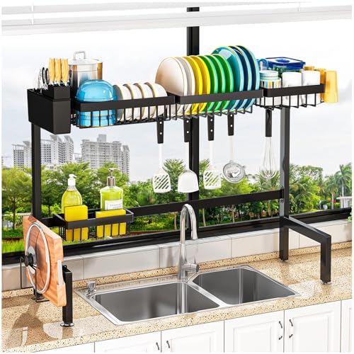 ARSTPEOE 4 Baskets 2-Tier Over Sink Dish Drying Rack, fits All Sink...