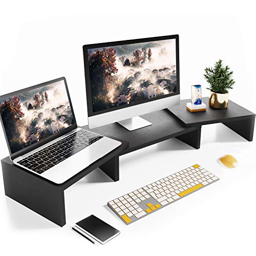 BAMEOS Monitor Stand Computer Riser Desk Organizer Stand Desktop Pr...
