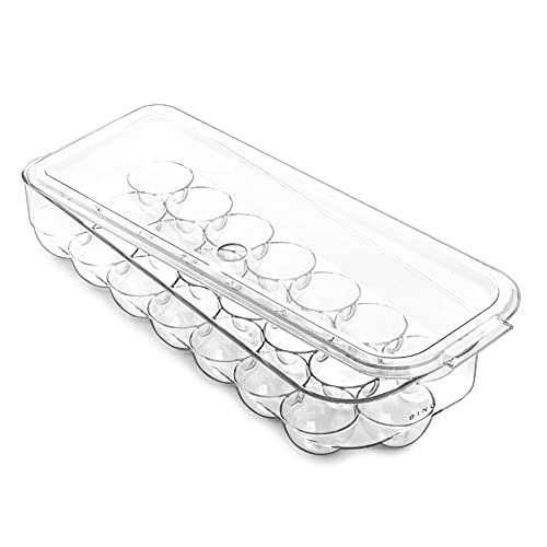 BINO | Plastic Egg Container for Refrigerator - Clear, 21 Count | T...