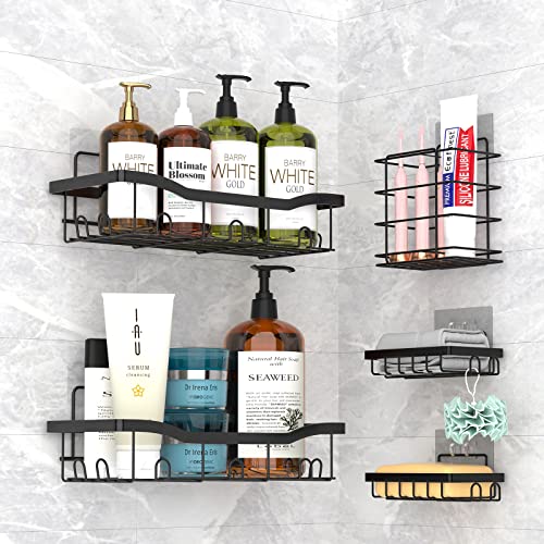 CBYJK Shower Caddy, 5 Pack Bathroom Organizer, Strong Adhesive Show...