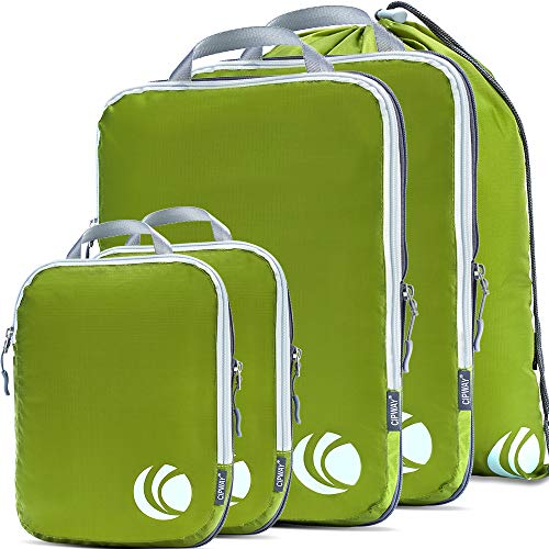 Cipway - 5 Set Compression Packing Cubes for Travel, Ultralight Pac...