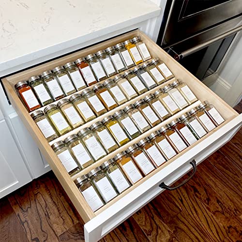 Clear Acrylic Spice Drawer Organizer, 4 Tier- 2 Set Expandable From...
