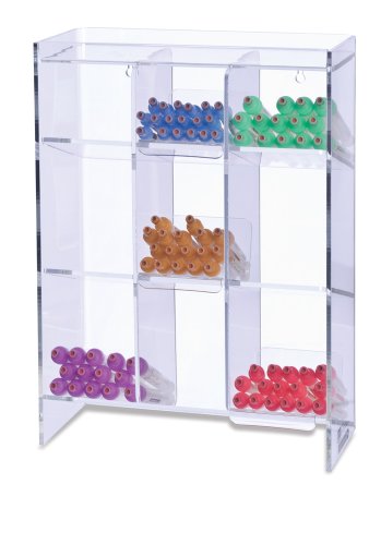 Clearform ML7100 Clear Acrylic Tube Rack with 9 Compartments, 16  H...
