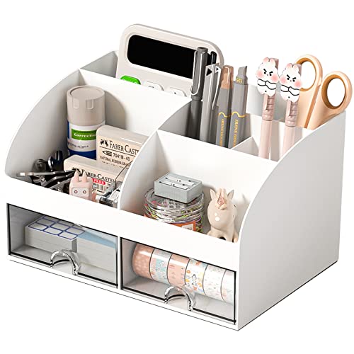COMFYROOM Desk Organizer and Accessories with 6 Compartments and 2 ...