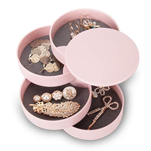 CONBOLA Jewelry Organizer, Small Jewelry Storage Box Earring Holder...