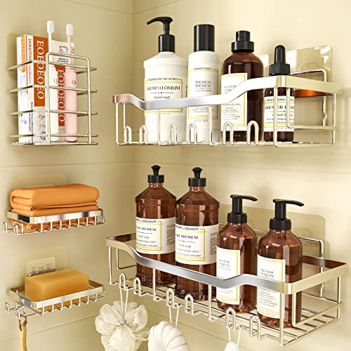 Coraje Shower Organizer [5-Pack] Shower Shelves for Inside Shower A...