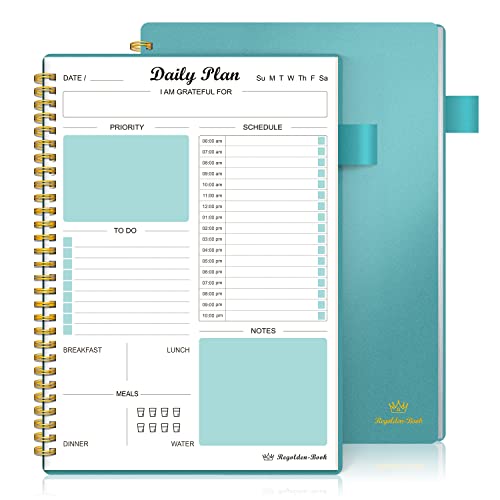 Daily Planner Undated, To Do List Notebook with Hourly Schedule Cal...