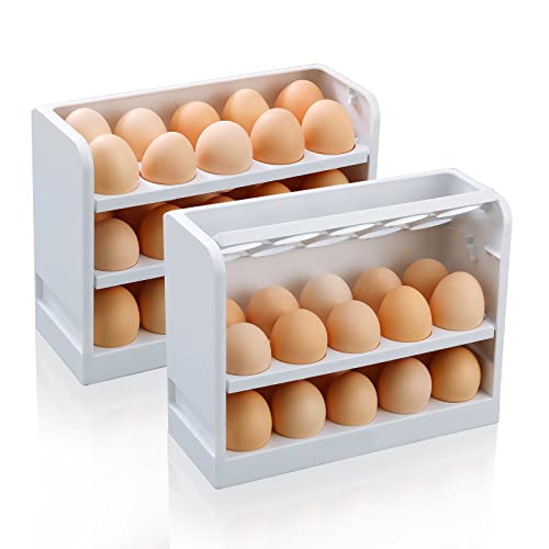 DOXILA Egg Holder for Refrigerator, Egg Tray Fit for Most Refrigera...