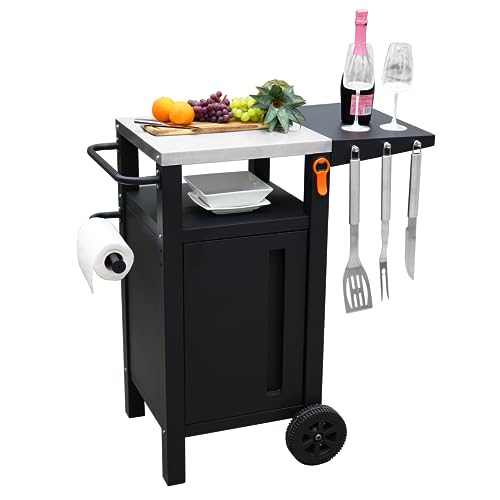 Emberli Grill Cart Outdoor with Storage with Wheels - Modular Grill...