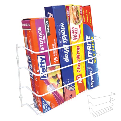 Evelots 2 PacK Plastic and Foil Wrap Organizer on Cabinet Door or P...