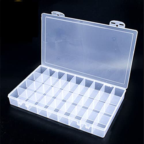 Feadily 1PCS 36 Grids Large Plastic Organizer Box with Dividers, Co...