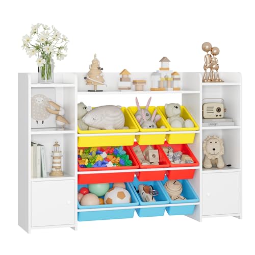 FOTOSOK 55   Large Toy Storage Organizer with 9 Toy Bins, Toy Organ...