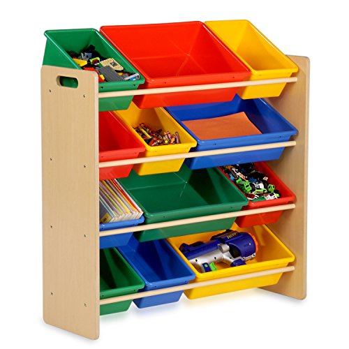 Honey-Can-Do Kids Toy Organizer and Storage Bins, Natural Primary...