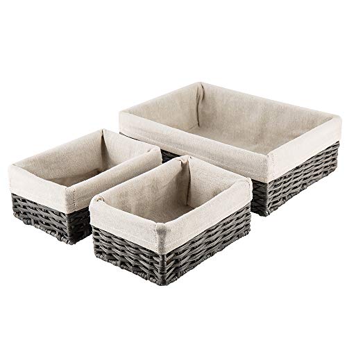 Hosroome Handmade Storage Basket Wicker Baskets for Organizing Shel...